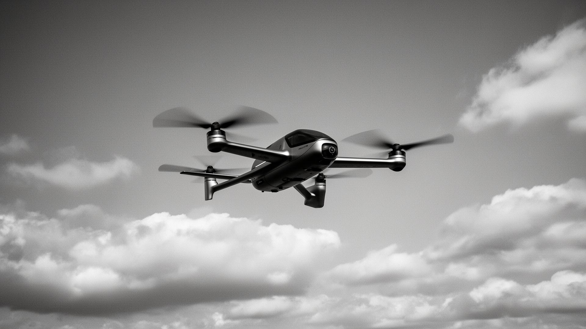 eVTOL drone in flight